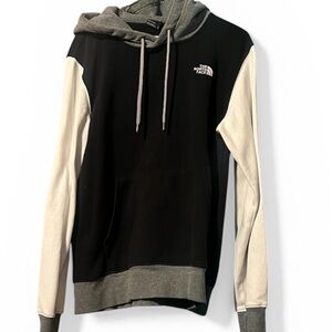 The North Face Men's Black, Gray, and White Hoodie